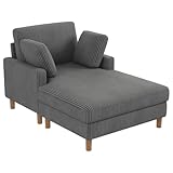 Vesgantti Cord Schlafsofa, Sofa Bett mit 2 Kissen, Relaxsessel,...