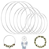 15 Stück Metallringe zum Basteln, 10/15/20cm Silber Metallring, deko ringe...