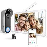 SIMBAILAI 8 Zoll WLAN Kabellose Video Türsprechanlage, Ultradünner...