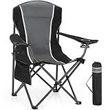 HIGH POINT SPORTS Campingstuhl Faltbar bis 160kg Campingsessel Klappstuhl...