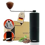 NAQULA manuelle Kaffeemühle mit 6-Achsen-Edelstahl-Mahlwerk. Präzises...