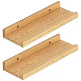 CAKEEYUM 2 Stück schwebende Holzregale, 30, 5 x 12, 7 cm, schwebendes...