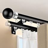 Silent Doppel-Vorhangschiene, Aluminiumlegierung, stanzfreies Design,...