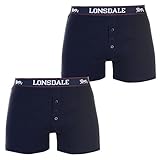 Lonsdale Herren Boxer Shorts Unterhose Unterwaesche 2 Paar Baumwollmischung...