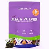 Andenkraft Bio MACA PULVER - SCHWARZ - Ideal bei empfindlichen Magen - Für...