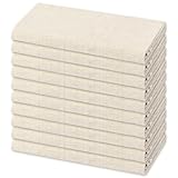 10er-Pack Leinen-Servietten, 40 x 40 cm Wiederverwendbare rustikale...