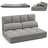 COSTWAY Klappbares Bodensofa, 3 in 1 Schlafsofa mit Schlaffunktion und...