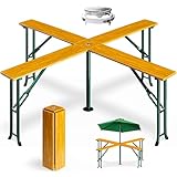 Deuba® Stehtisch Quattro XXL Hoch Klappbar Bierzeltgarnitur Outdoor Indoor...