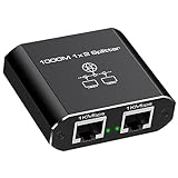 VEDINDUST LAN Splitter 1 auf 2 1000Mbps Ethernet Splitter LAN Switch 2 Port...