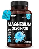 Magnesium Glycinat Hochdosiert und Hochwirksam 1040 mg – 120 Magnesium...