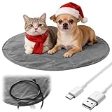 Heizmatte für Katzen und Hunde, 45 x 45 cm, elektrisches Heizkissen mit...