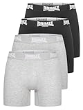 Lonsdale Herren Boxershorts 4er-Pack East CHALLOW, Black/Marl Grey, XL