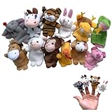 12 Stück Fingerpuppen Plüsch Tier Fingerpuppen Kinder Kleine Tier...