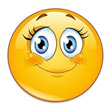 easydruck24 Aufkleber Smile lustig - 10cm rund auffällig - Kofferaufkleber...