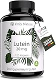 Only Nature® Lutein 20mg (mit 4 mg Zeaxanthin) - 120 Kapseln - Extra...