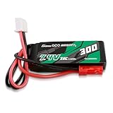 Gens ace 2S 35C 300mAh 7.4V 2S1P lipo Airsoft akku mit JST-SYP Stecker,für...