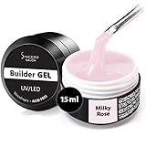 SINCERO SALON Aufbaugel für Gelnägel - Milky Rose - UV Gel zur...