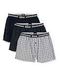 BOSS Herren 3p Woven Boxershort, Hellbeige, M EU