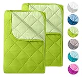 wometo 2 Stück Microfaser Sommer Steppbett Wende-Design 135x200 oekoTex -...