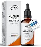 Vitamin D3 K2 Tropfen Hochdosiert [1000 IE] - Vit D3 K2 Hochdosiert -...