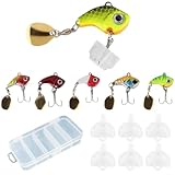 SNONESIY 5 Pcs Jig Spinner Angelköder Set - Barsch, Zander, Hecht,...