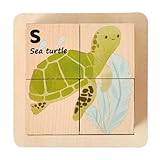 Dickly 3D-Holzpuzzle, 3D-Steckpuzzle, Holzblockspiele für Kinder,...