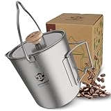 Bestargot Camping Titan Topf Becher Tasse Outdoor, 750ml max French Press...