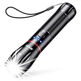 Blukar LED Taschenlampe Aufladbar, 2000 Lumen Extrem Helle Zoombares...