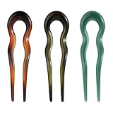 3 Stück U-förmige Haarnadeln French Twist Hair Pin Französische...