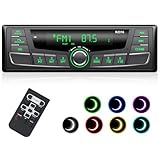 RDS Autoradio Bluetooth,Wistrue FM/AM/7 Farben Autoradio mit Bluetooth...