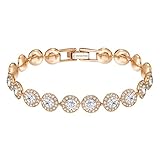 Swarovski Una Angelic Armband, Rund, Weiss, Roségold-Legierungsschicht