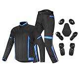 RCLONGEU Motorradjacke-Hose, Rennanzug, Motorrad-Reitanzug, Wasserdichte,...