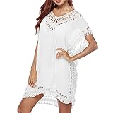 Figarge Bikini Cover Up Strandkleid Damen Sommer Strandponcho V-Ausschnitt...