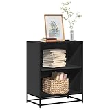 WKIEQACO Regal, Bücherregale und Standregale, Bücherschrank, Schwarz, 60...