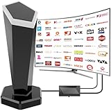 DVBT/DVBT2 Antenne mit Verstärker - HDTV Zimmerantenne für Fernseher, und...