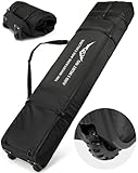 BlesMaller Snowboardtasche mit Rollen gepolster Reise Skisack verstellbare...