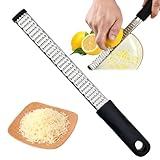 Premium Zester - Robuste Handreibe für Zitronen, Limetten, Parmesankäse,...