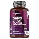 Kalium Tabletten mit Vitamin C - 1460mg pro Portion - 180 vegane Tabletten...