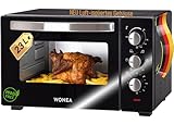Minibackofen 23 Liter 1400 Watt, Minibackofen mit Umluft, Mini Backofen mit...