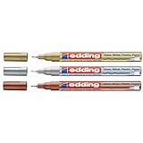 Edding Glanzlack-Marker Sharpie Fine (0,8 mm) 780-8er Pack - Farben...