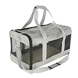 Kerbl Pet Tragetasche Casual, Transporttasche, grau/schwarz, 52x31x31cm,...