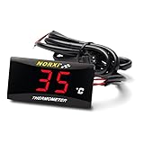 Universal Motorrad Digital Thermometer Wassertemperaturmesser Super Dünn...