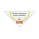 Aristo AR23011 Flex Geometrie-Dreieck (Hypotenuse 16 cm, flexibel, nahezu...