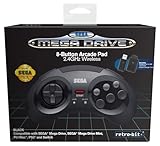 Retro-Bit Official SEGA Mega Drive 8-Button 2.4Ghz Wireless Arcade Pad for...