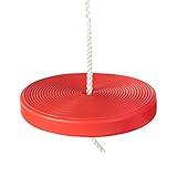 Idena 40196 - Tellerschaukel aus Kunststoff in rot, für Kinder ab 3...