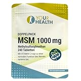 Doppelpack: MSM 1000 mg; Methylsulfonylmethan; mit Vitamin C - 240...