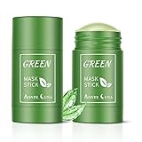 2PACK Grüntee Purifying Clay Green Tea Mask, Green Pore Stick, Monte Luna...