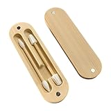 AEKZOX Set aus 2 wiederverwendbaren Bambus Wattestäbchen mit Spiralspitzen...