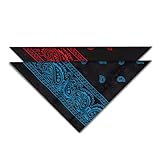 Bandana Baumwolle 100%, Bandana Kopftuch 2 Pcs, Halstuch Nickituch Damen,...