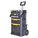 STANLEY 2in1 Rollende Werkstatt Werkzeugkoffer leer Werkzeugkasten (53 x...